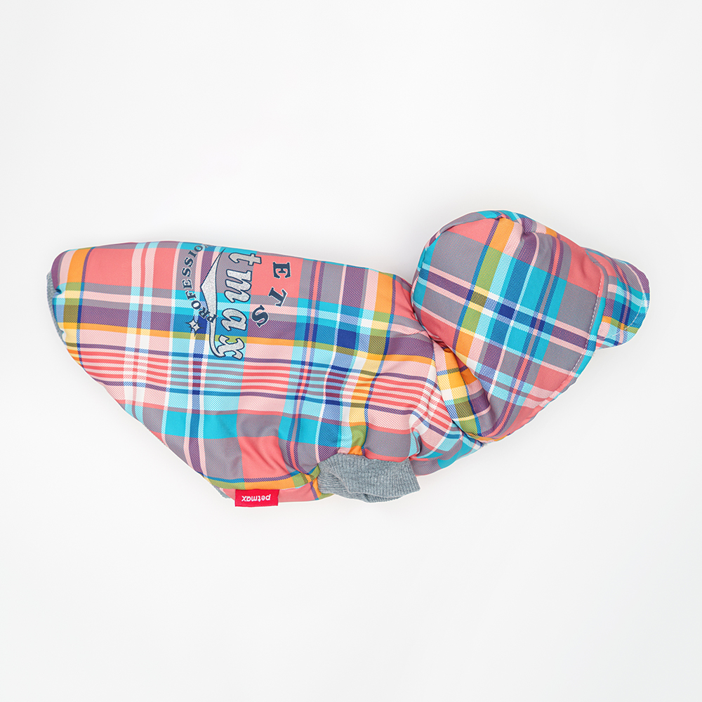 

Petmax Куртка с капюшоном в клетку для собак, , разноцветный, Красный