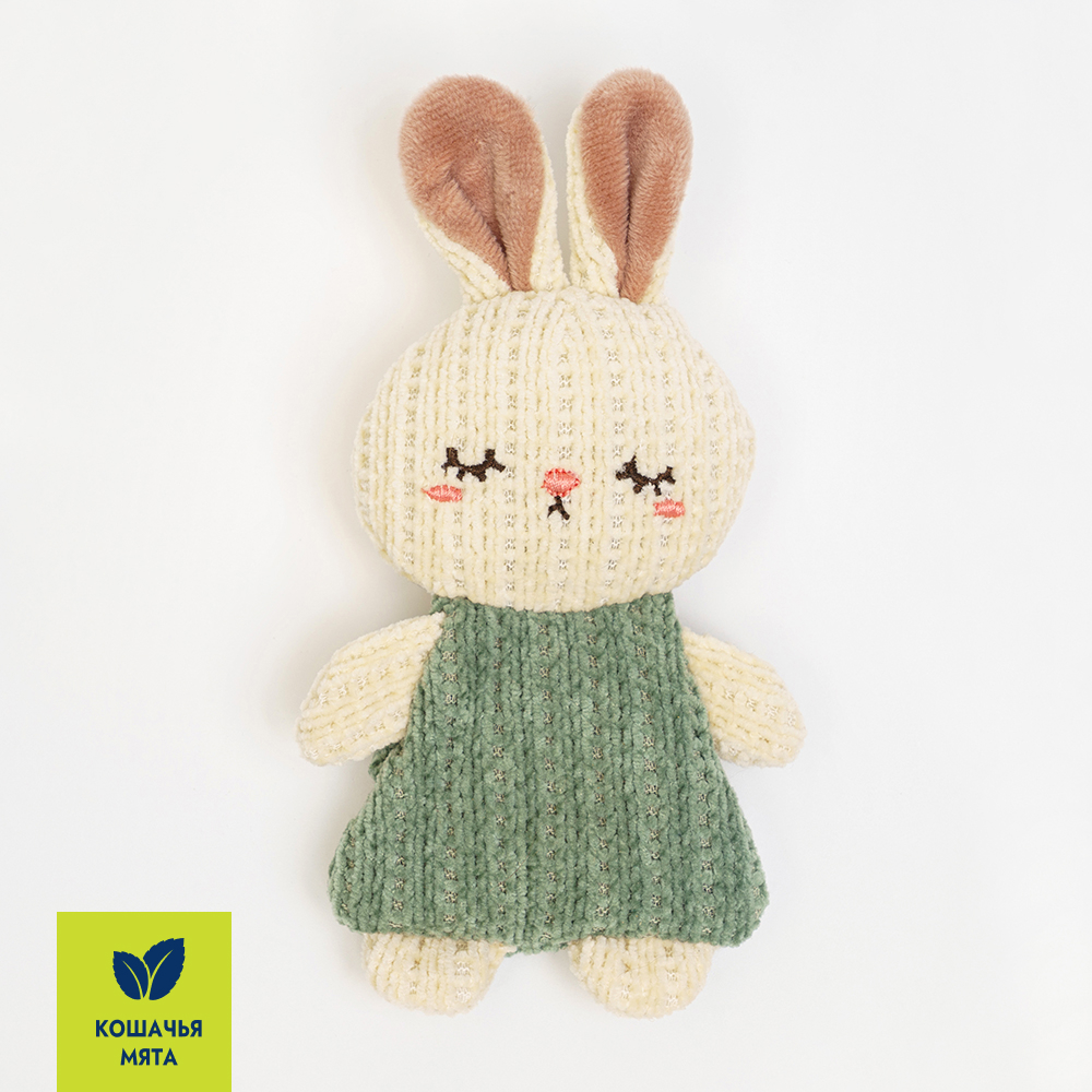 

RURRI Игрушка для кошек Зайка, 14х8х3 см, Разноцветный