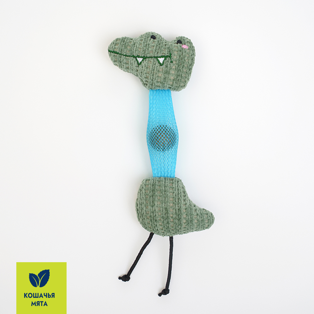 

RURRI Игрушка для кошек Крокодил, 17х6,5х2,5 см, Разноцветный
