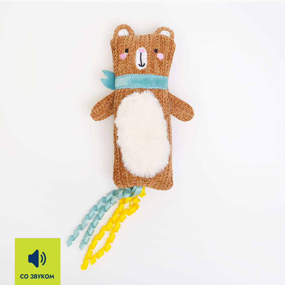 

RURRI Игрушка для кошек Медведь, 17х12х4 см, Разноцветный