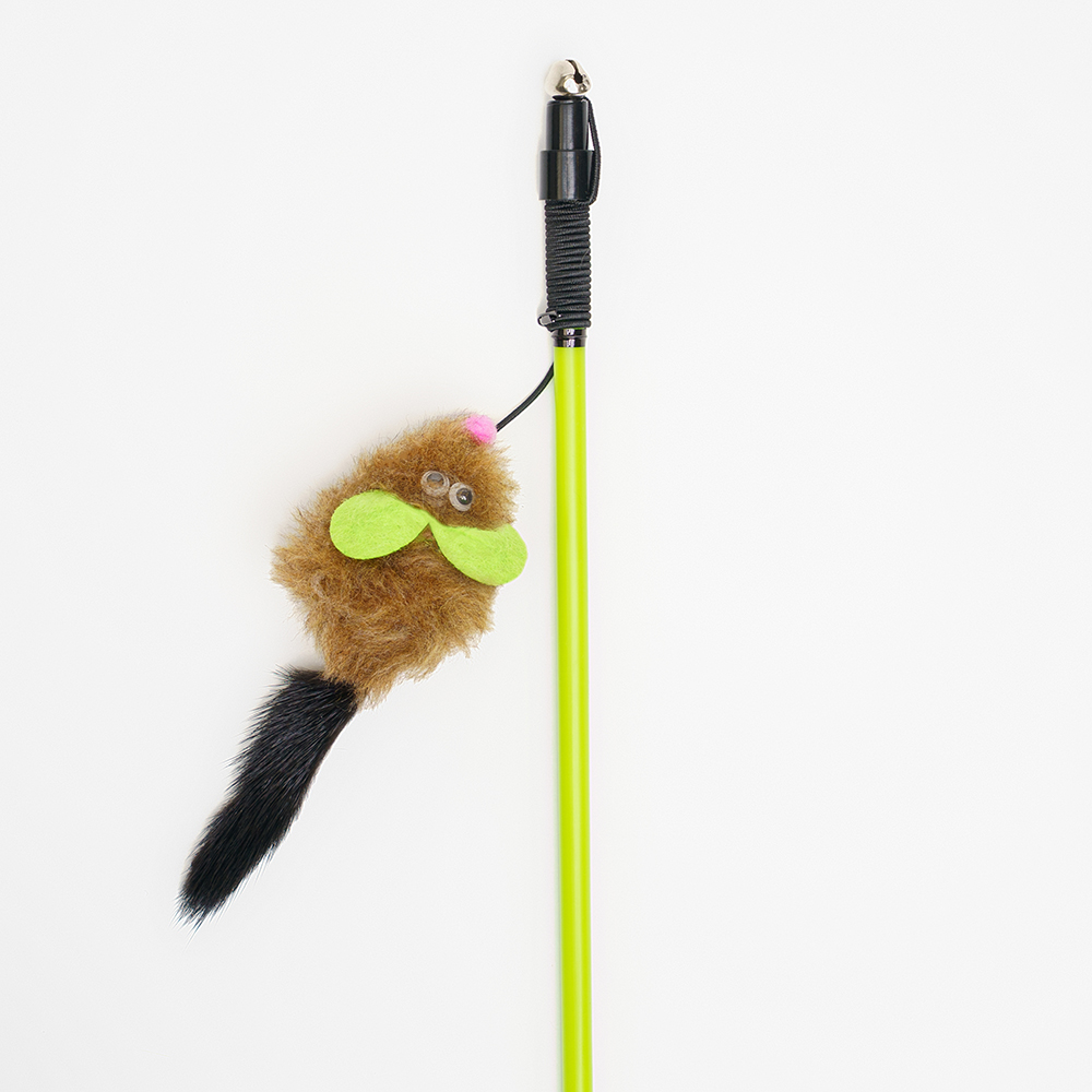 

Pet hobby Игрушка для кошек Дразнилка Neon Мышка-Мелисса, игрушка ,, длина палки 31 см, длина резинки 47 см, Разноцветный