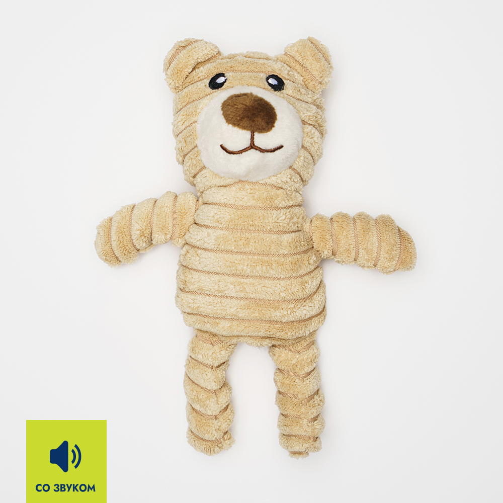 

RURRI Игрушка для собак Медведь, 21х17х6,5 см, Разноцветный