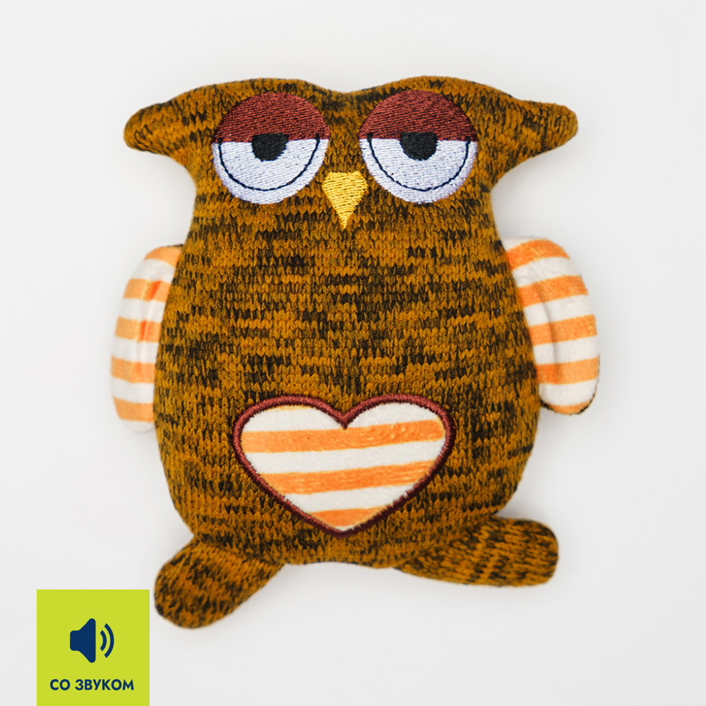 

RURRI Игрушка для собак Сова, 14х12х4,5 см, Разноцветный