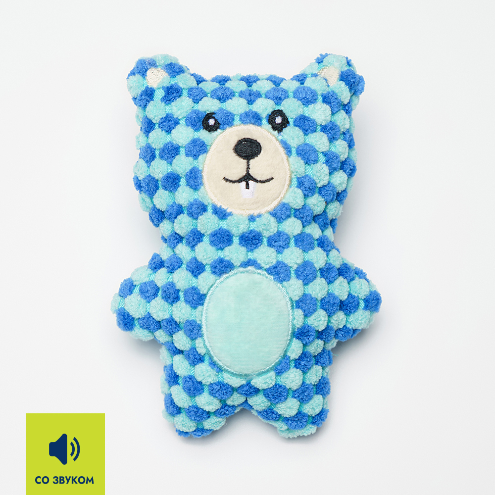 

RURRI Игрушка для собак Медвежонок, 13х9х4 см, Разноцветный