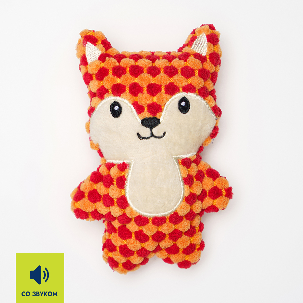 

RURRI Игрушка для собак Лисенок, 13х9х4 см, Разноцветный