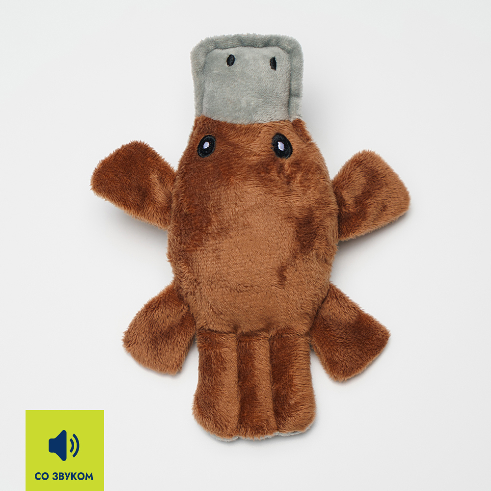 

RURRI Игрушка для собак Утконос, 17х14х4,5 см, Разноцветный