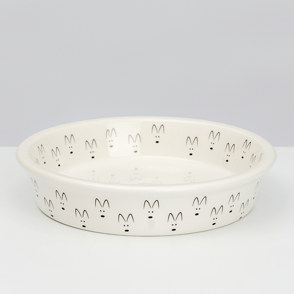 

Petmax Миска керамическая для кошек и собак Мордочки, 150 мл, белый