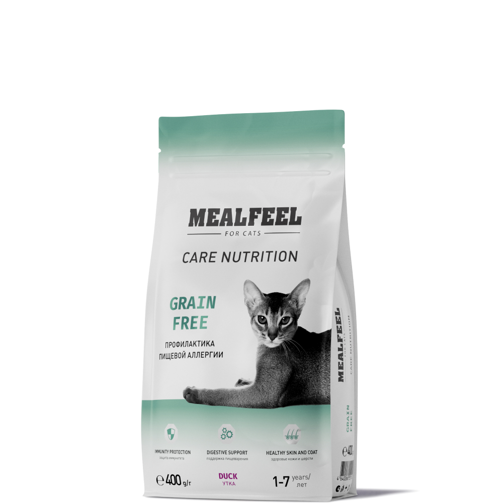 

Mealfeel Mealfeel Care Nutrition Сухой корм беззерновой для взрослых кошек, суткой, 400 гр.