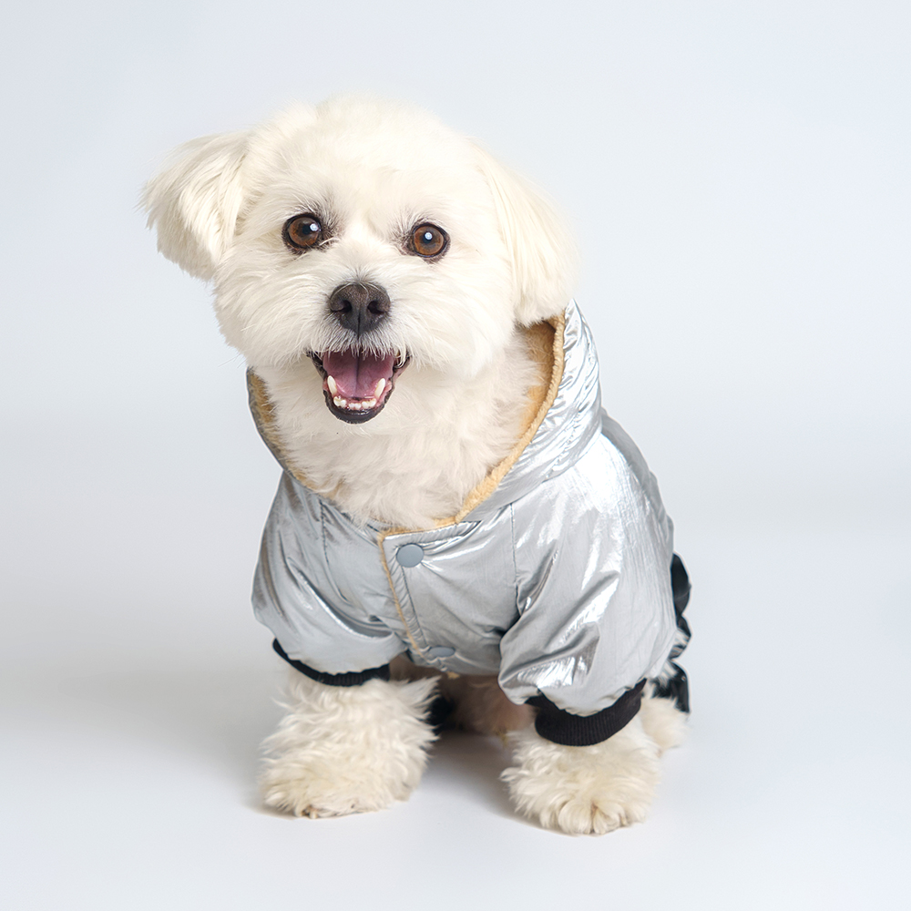 

RURRI Комбинезон для собак, , серебряно-черный, Серый