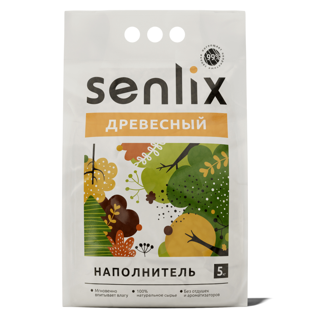 

SENLIX Наполнитель древесный впитывающий для кошачьего туалета (5 кг)