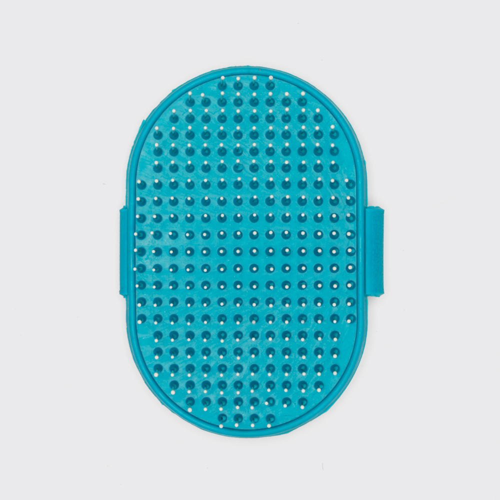 

Petmax Щетка резиновая на руку с каплей для кошек и собак со средней и длинной шерстью, 26х13 см, Синий