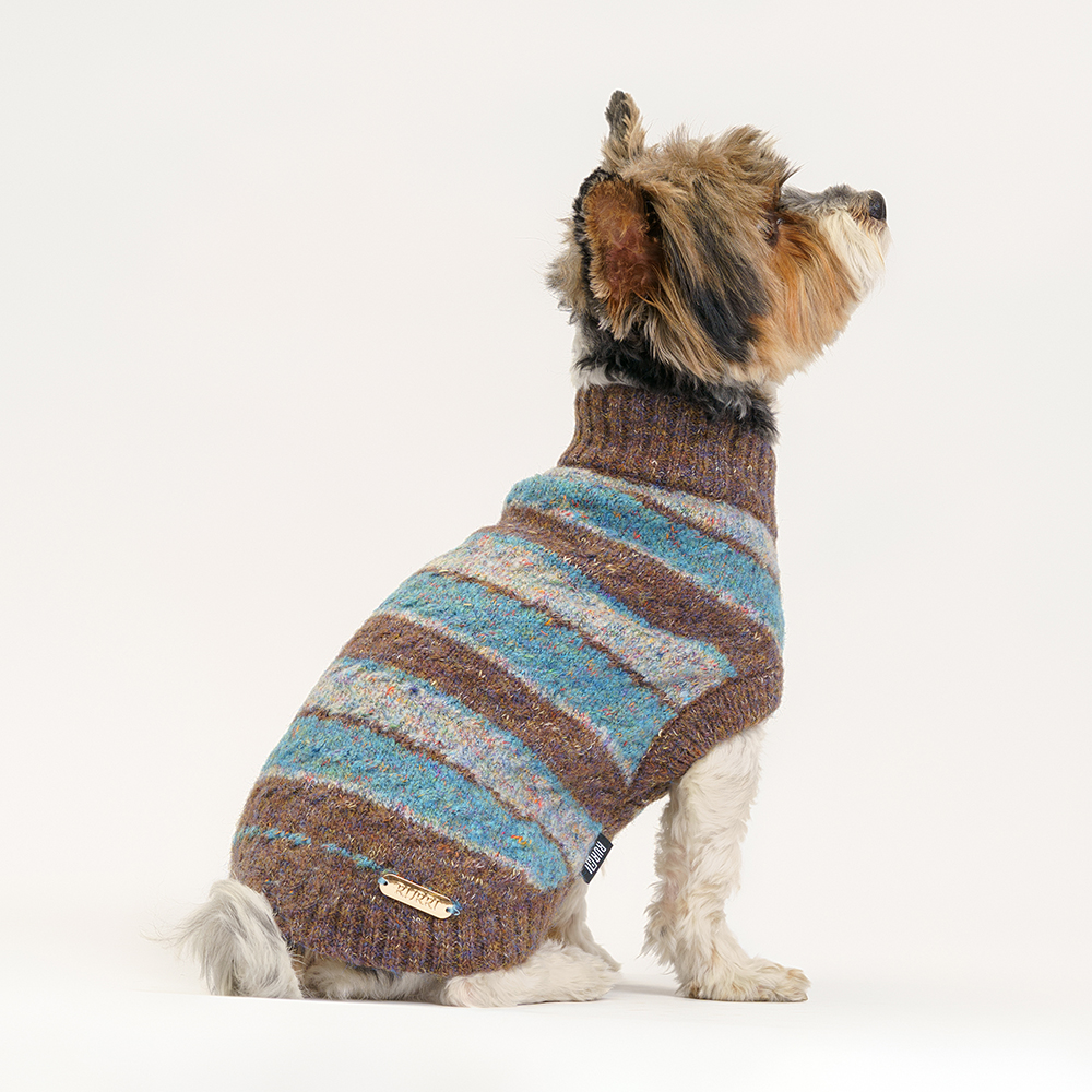 

RURRI Свитер в полоску для кошек и собак, , голубой