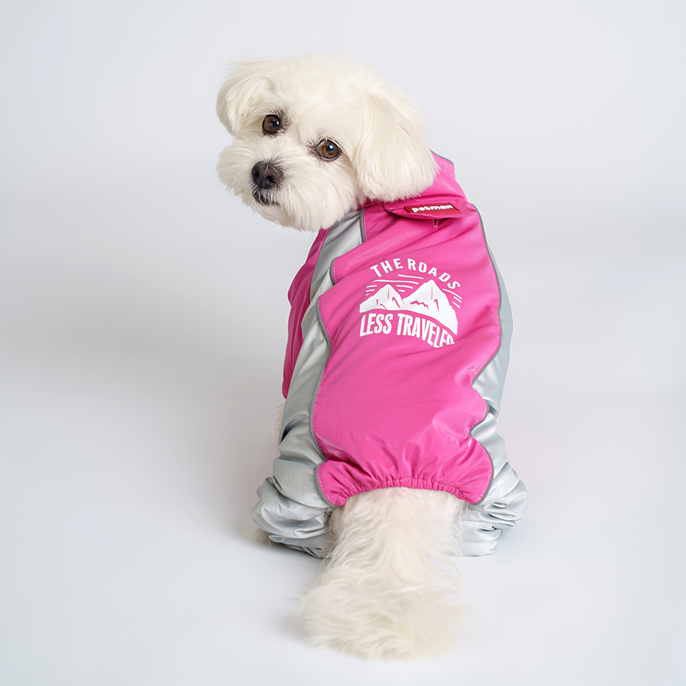 

Petmax Комбинезон со светоотражающей полосой для собак, , розовый (девочка