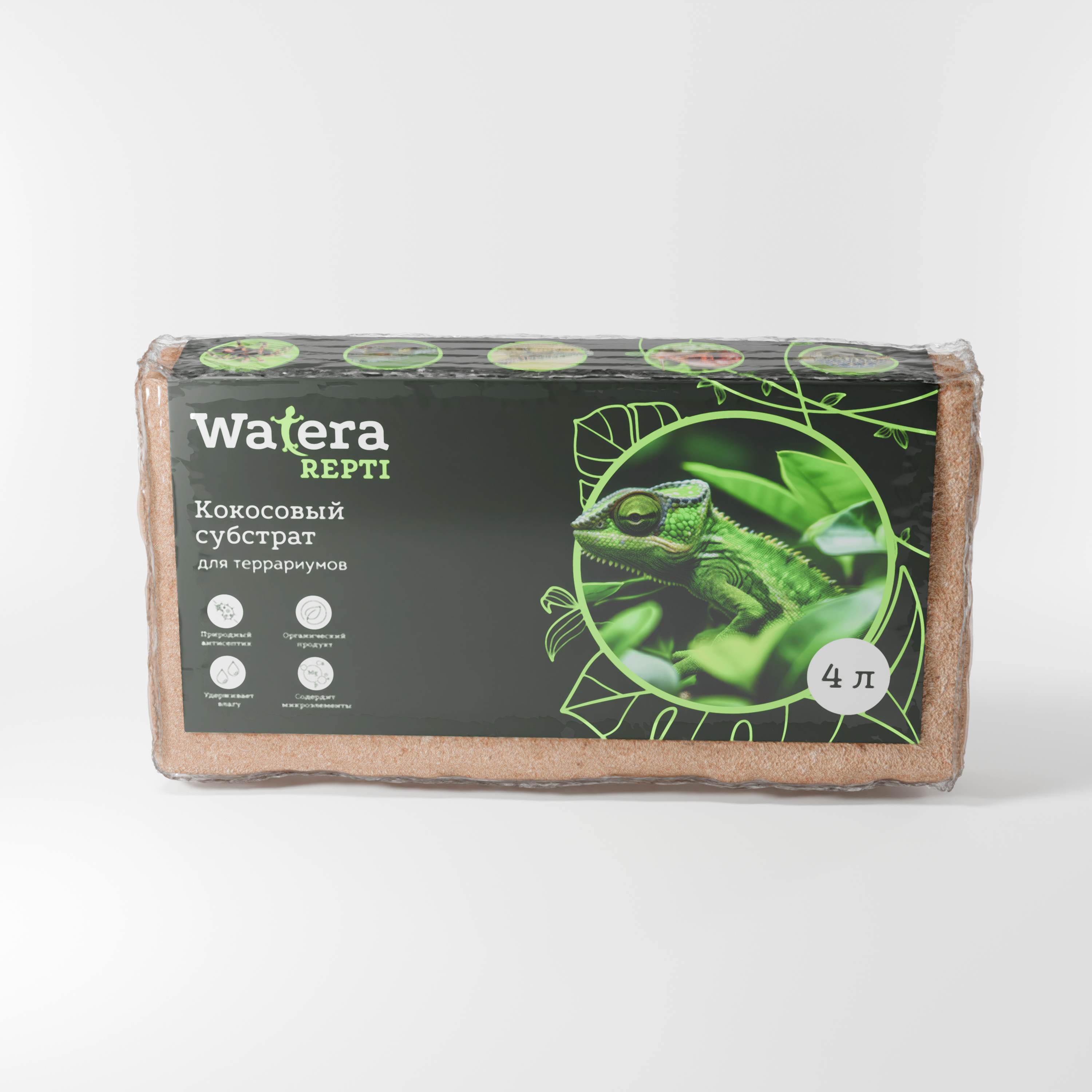 

WATERA Repti Наполнитель для террариумов Кокосовый субстрат, 300 гр., 19х5х9,5 см