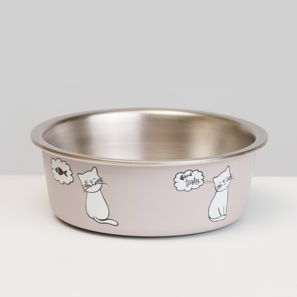 

Petmax Миска для кошек и собак Bone Appetit, 300 мл, диаметр 12,5 см, сиреневая, Фиолетовый