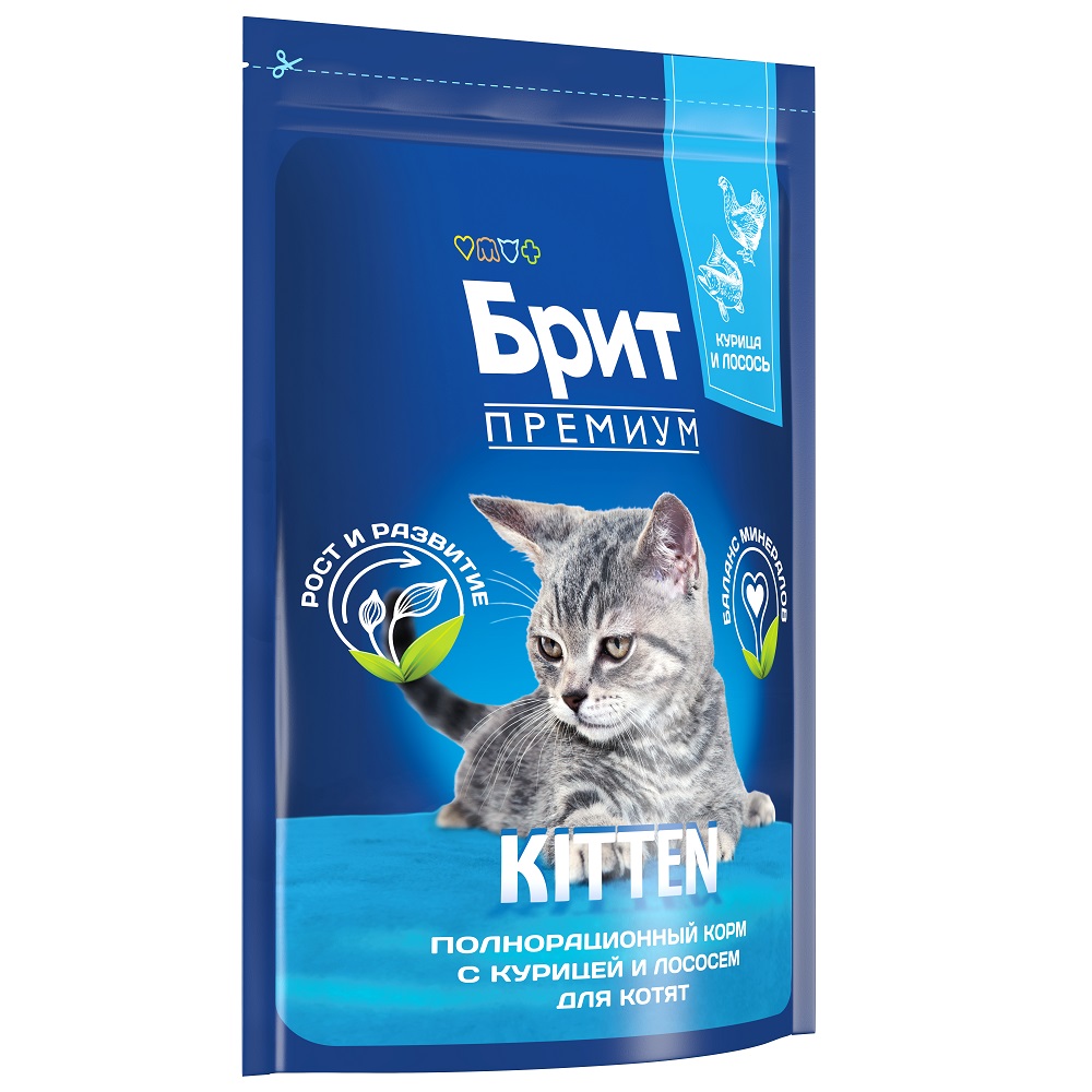 

Brit Premium Kitten Сухой корм для котят, с курицей и лососем, 2 кг