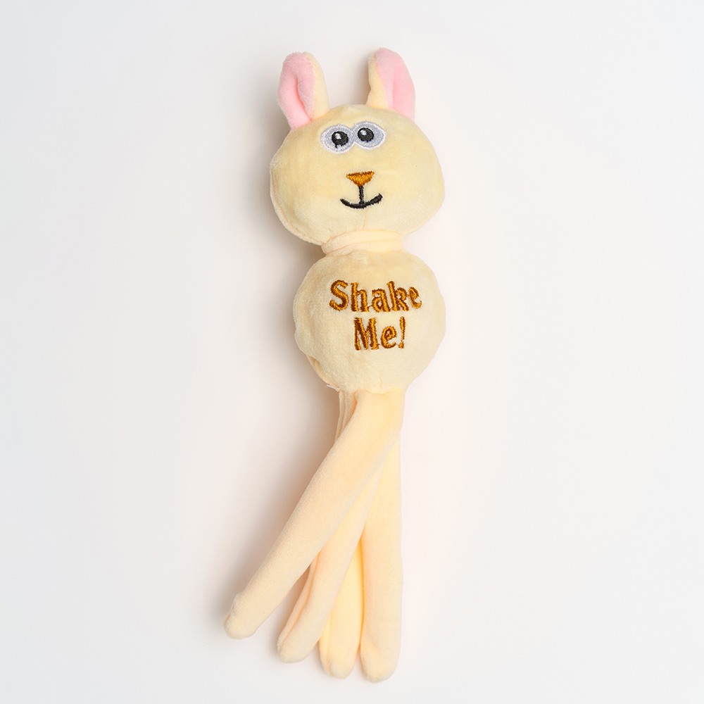 

RURRI Игрушка для кошек Кролик с шелестящим мячиком, 6х5х22 см, Разноцветный