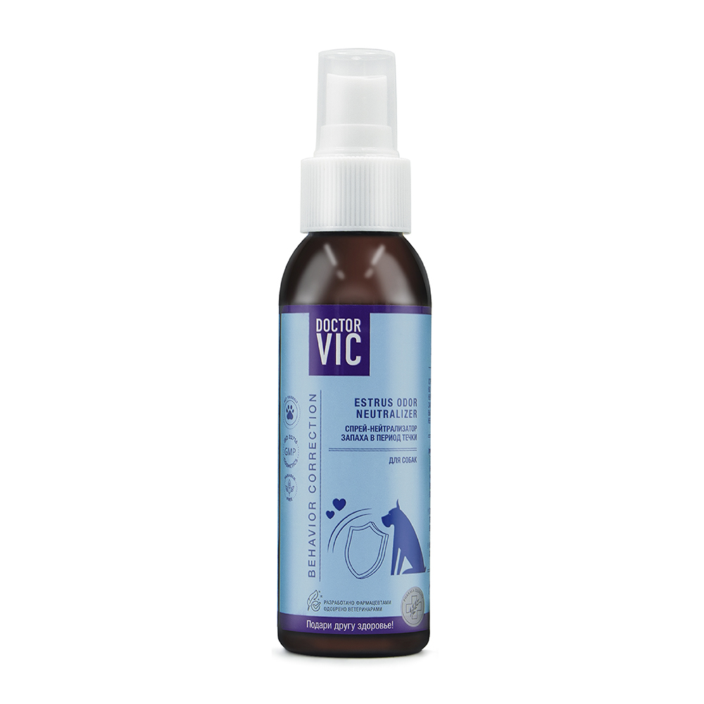

DOCTOR VIC Спрей-нейтрализатор запаха в период течки для собак, 100 мл