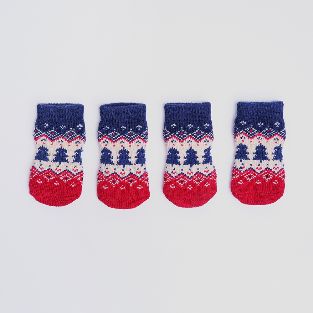 

Petmax Носки для собак Елочки, , сине-красные, Синий