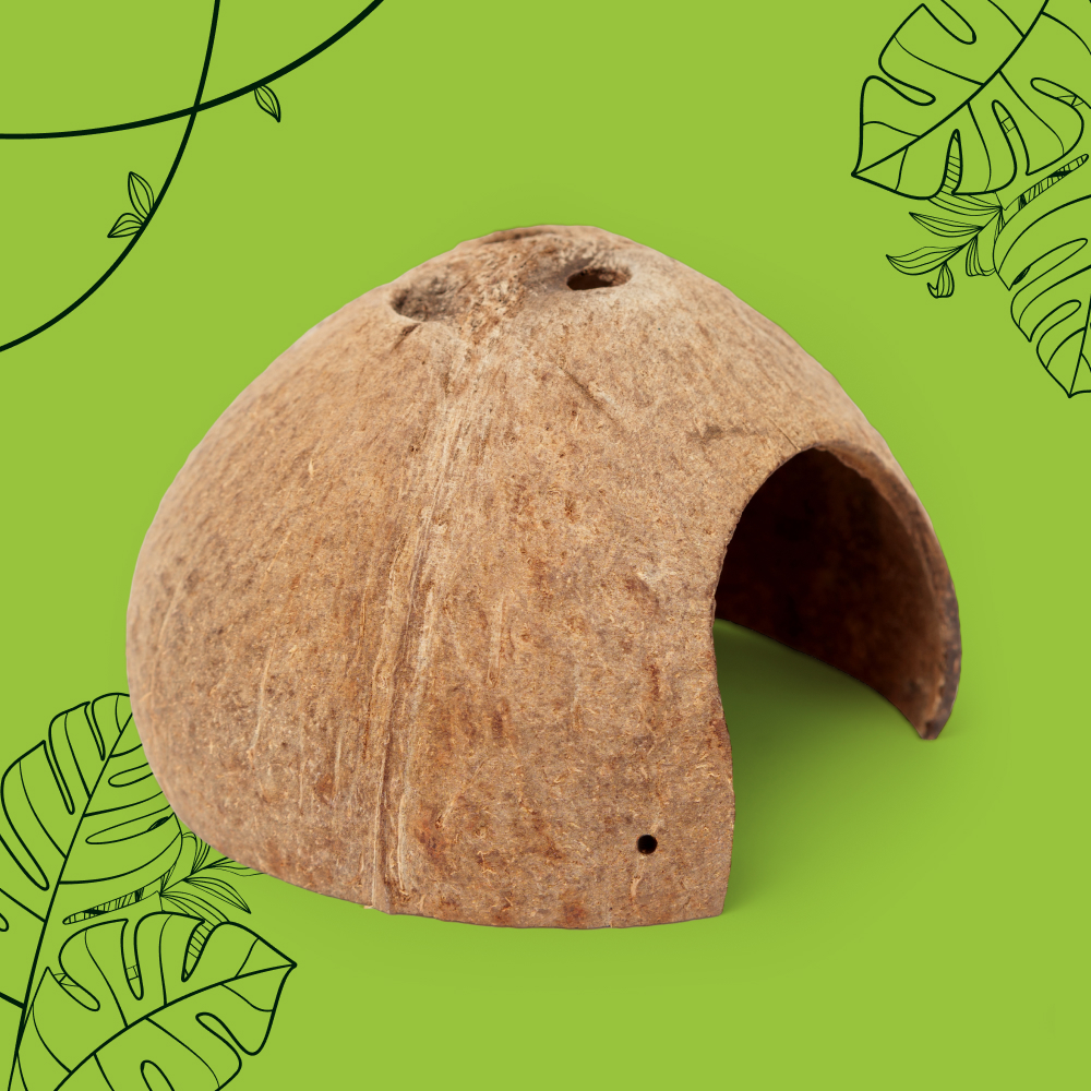 

WATERA Repti Кокосовый домик для рептилий, диаметр 12 см, высота 7,5 см