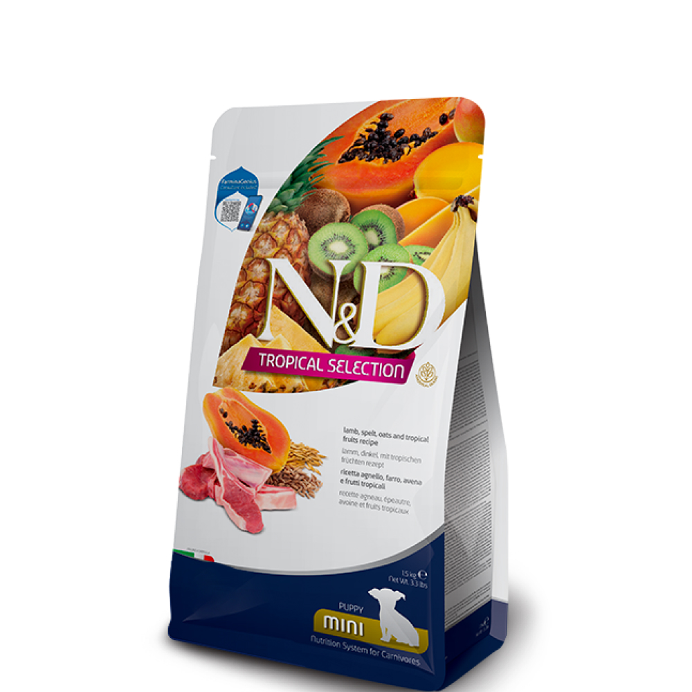 

Farmina N&D Tropical Selection Сухой корм для щенков мелких пород, ягненок, 1,5 кг