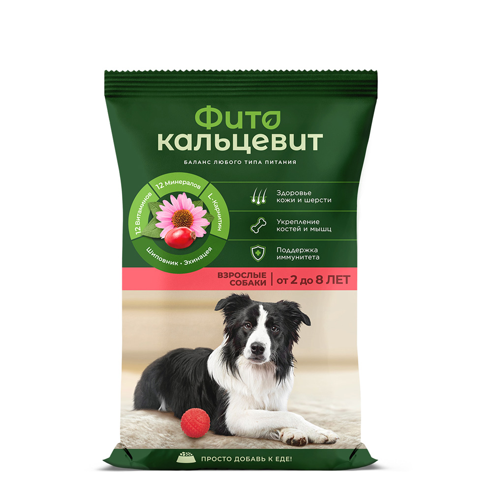 

Фито Фитокальцевит для взрослых собак 500 г