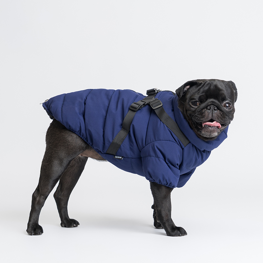 

RURRI Куртка на замке со шлейкой для собак, , синяя, Синий