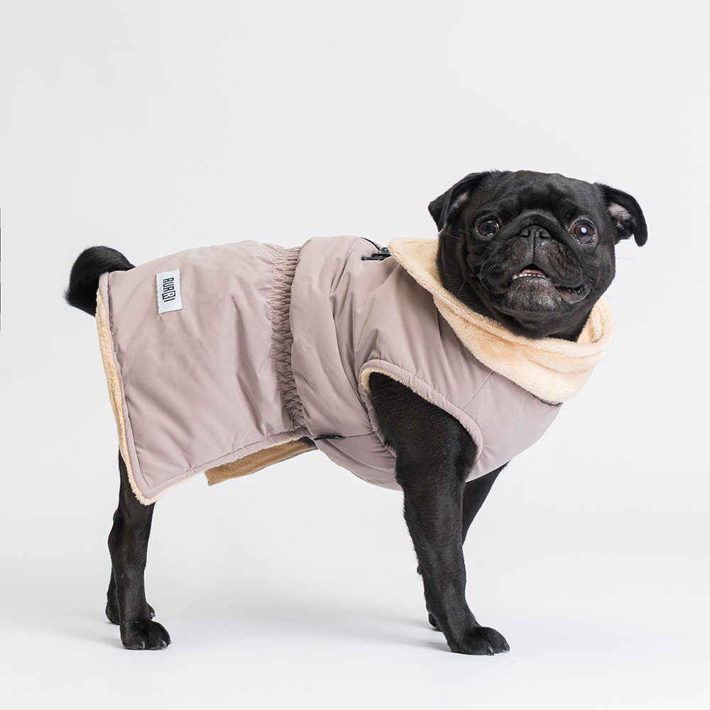 

RURRI Куртка-пальто на замке для собак, , бежевое, Бежевый