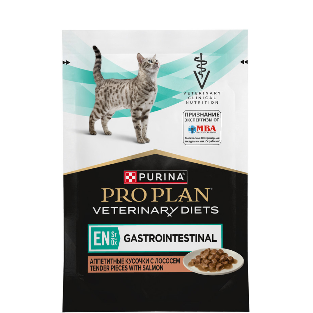 

Purina Влажный корм (пауч) для кошек при расстройствах пищеварения, с лососем, 85 гр.