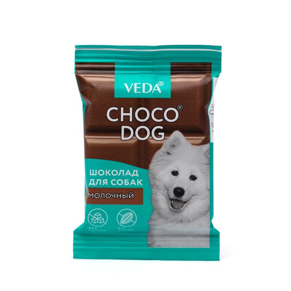 

Choco dog Лакомство Молочный шоколад для собак, 15 гр.
