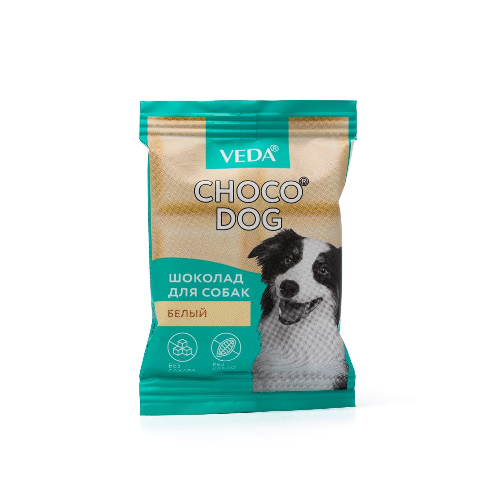 

Choco dog Лакомство Белый шоколад для собак, 15 гр.