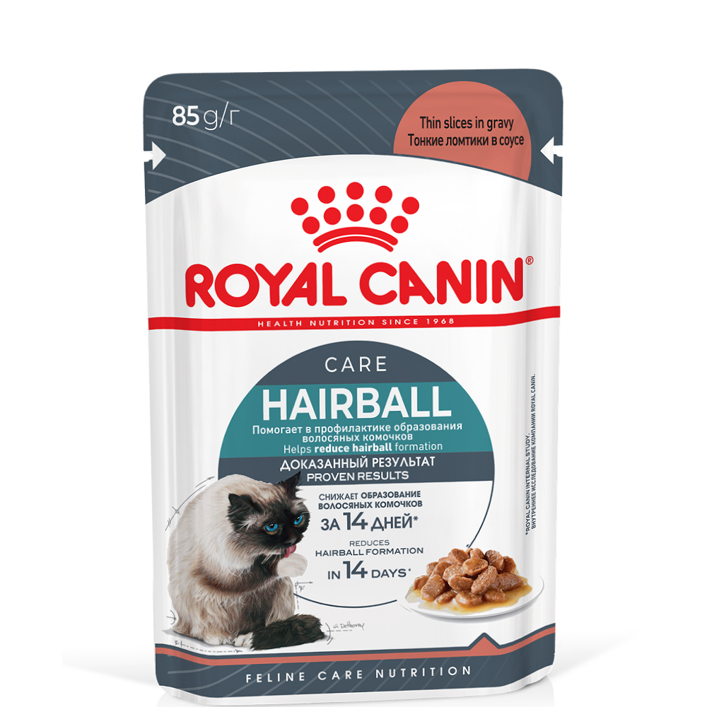 

Royal Canin Hairball Care Влажный корм (пауч) для взрослых кошек, 85 гр.