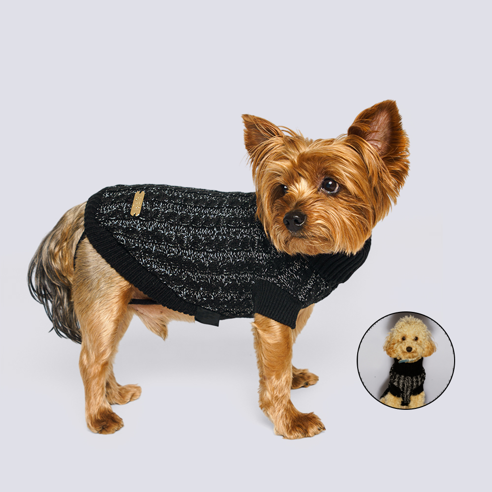 

RURRI Свитер светоотражающий для кошек и собак, , черный