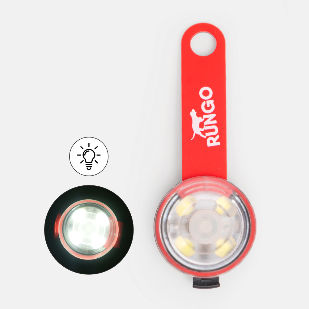 

Rungo Накладка светящаяся силиконовая USB на поводок или ошейник для собак, , красная, Красный