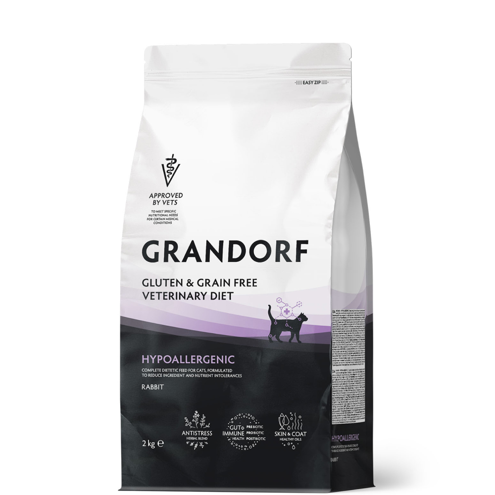 

GRANDORF Hypoallergenic Сухой корм для кошек с пищевой аллергией или непереноси мостью, 2 кг