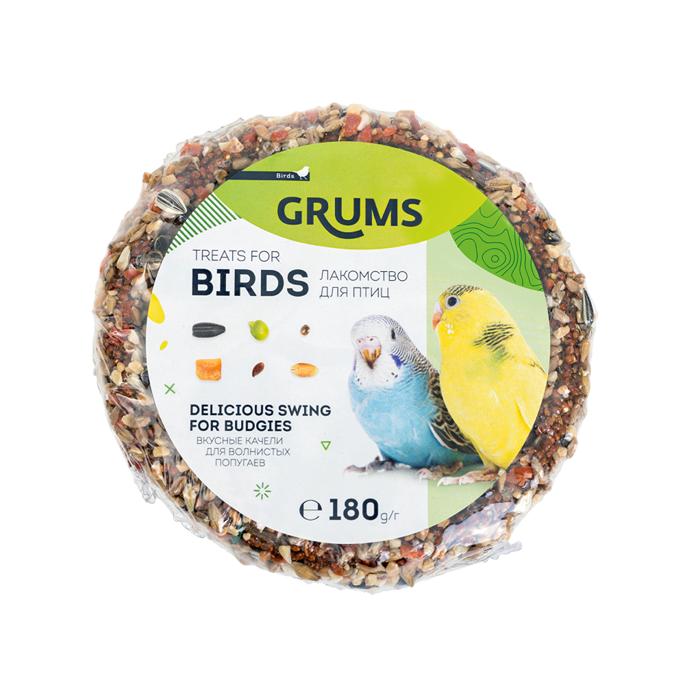 

GRUMS Лакомство Вкусные качели для волнистых попугаев, 180 гр.