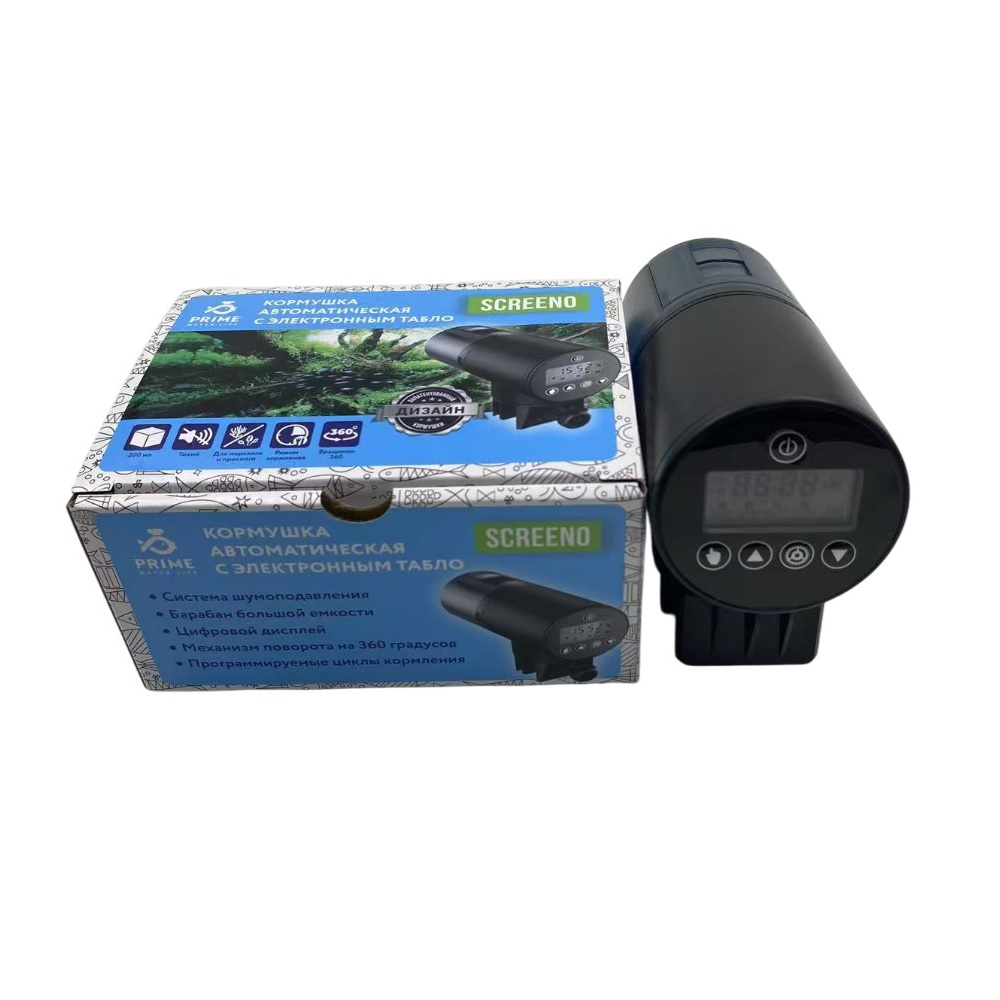 

Prime Кормушка автоматическая с электронным табло для аквариума, 200 мл