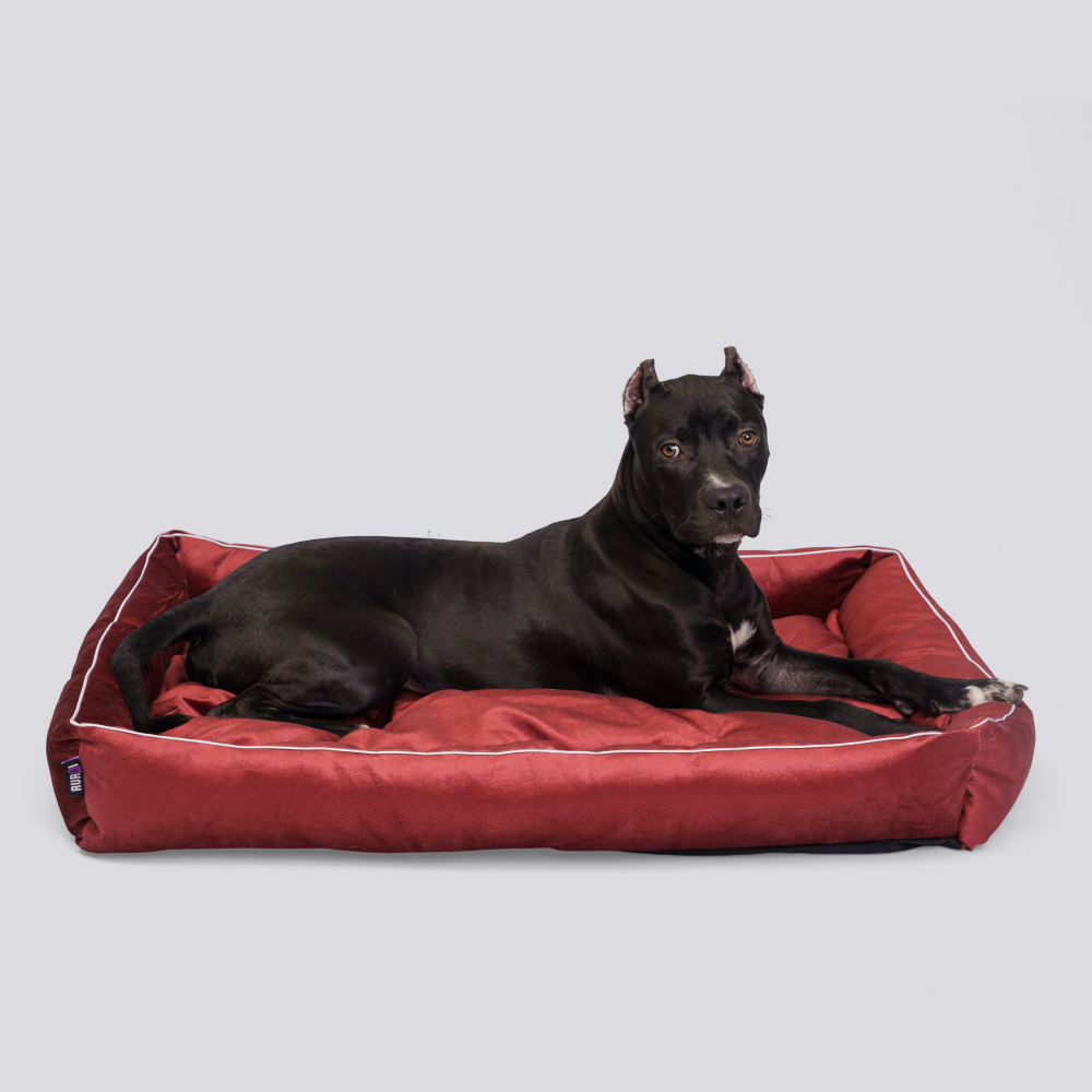 

RURRI Лежак для крупных кошек и собак средних и больших размеров Гранд, 100х80 см, терракотовый, Коричневый