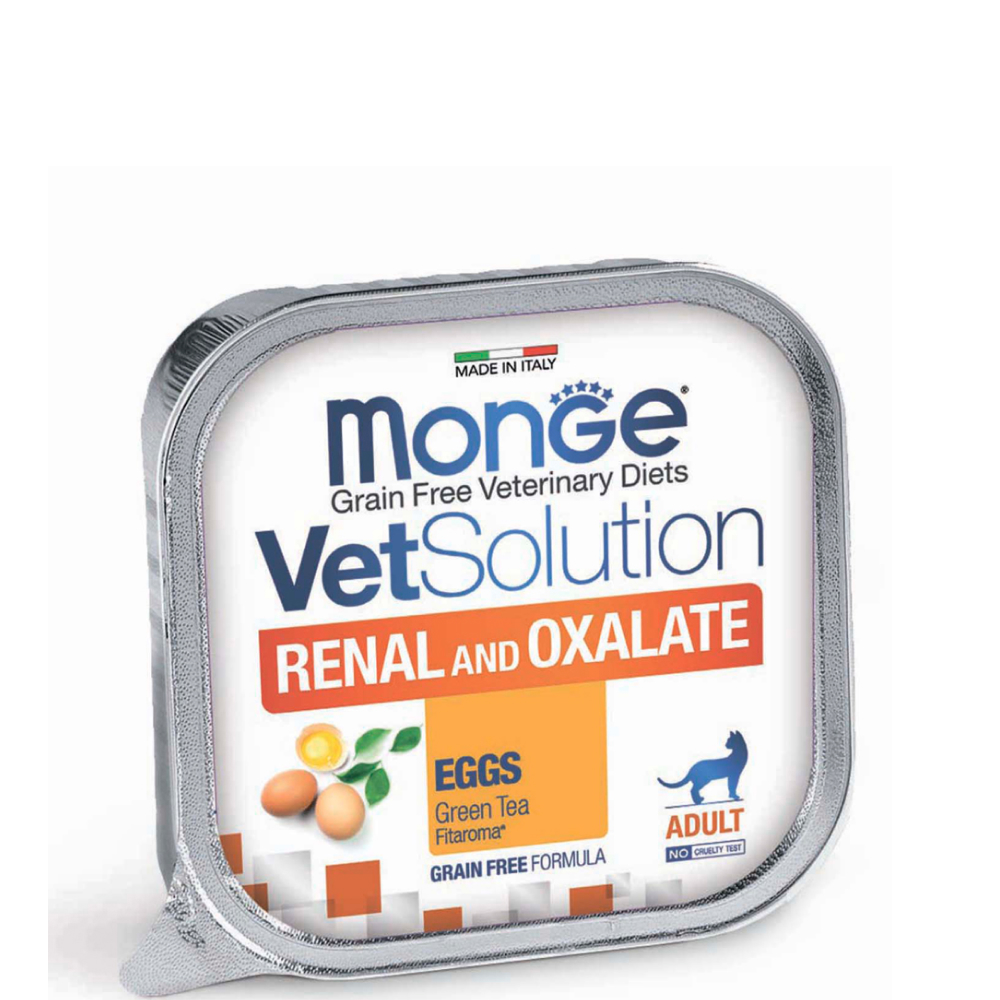 

Monge VetSolution Cat Renal and Oxalate Влажный корм (ламистер) для кошек при хронической почечной недостаточности, с курицей, 100 гр.