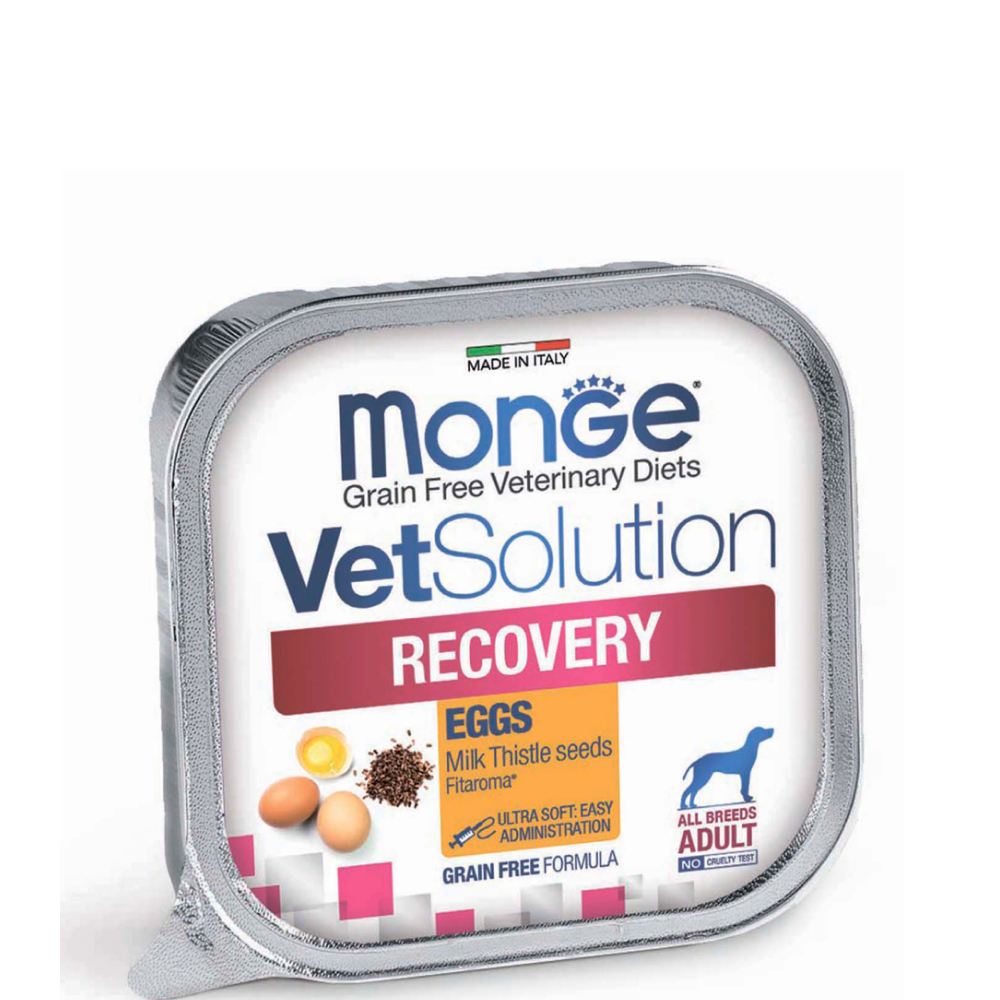 

Monge VetSolution Dog Recovery Влажный корм (ламистер) для собак при поддержке процесса восстановления, 150 гр.
