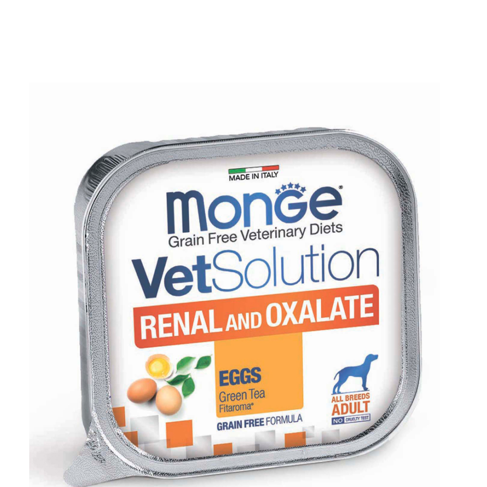 

Monge VetSolution Dog Renal and Oxalate Влажный корм (ламистер) для собак при хронической почечной недостаточности, 150 гр.