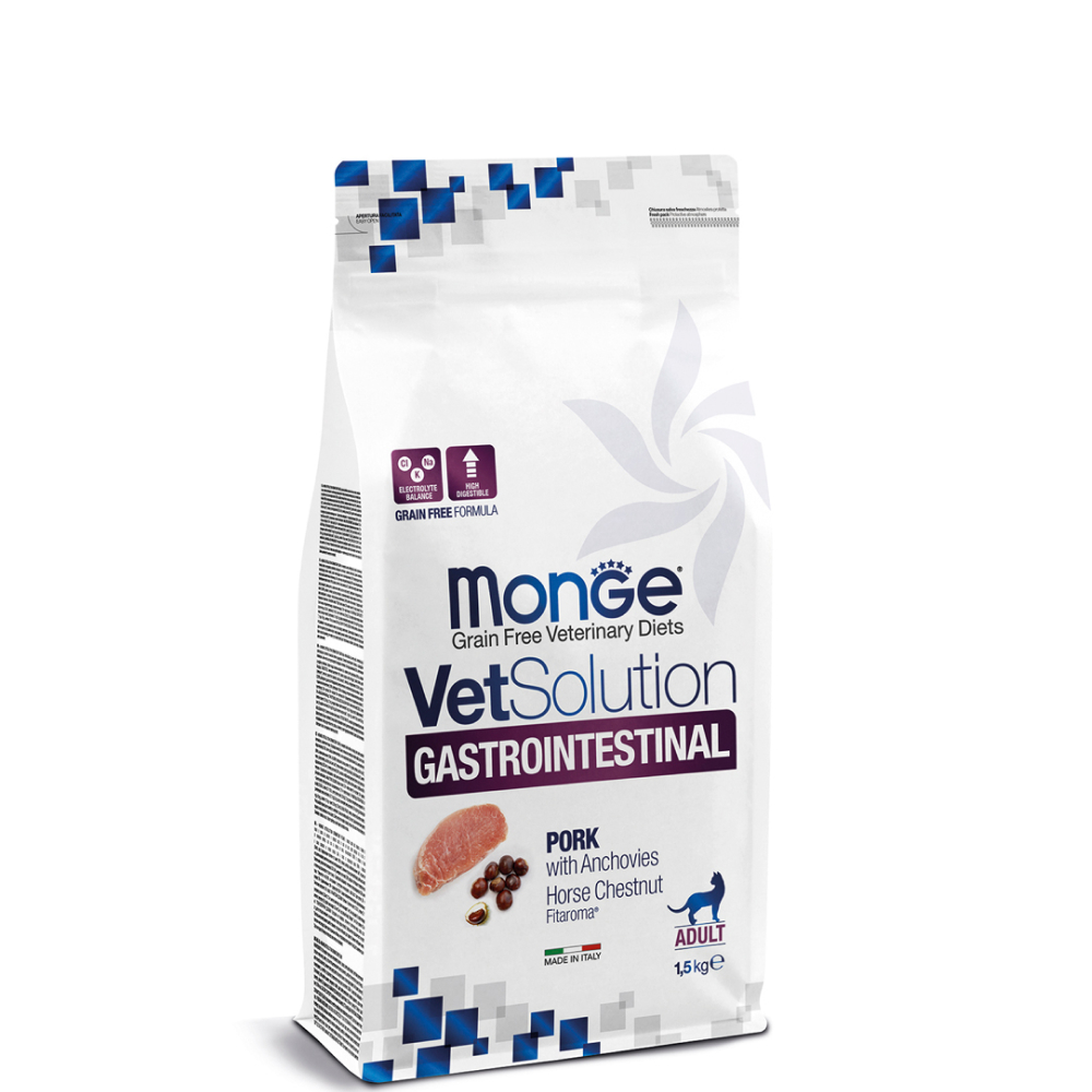 

Monge VetSolution Cat Gastrointestinal Сухой корм для кошек при заболеваниях желудочно-кишечного тракта, 1,5 кг