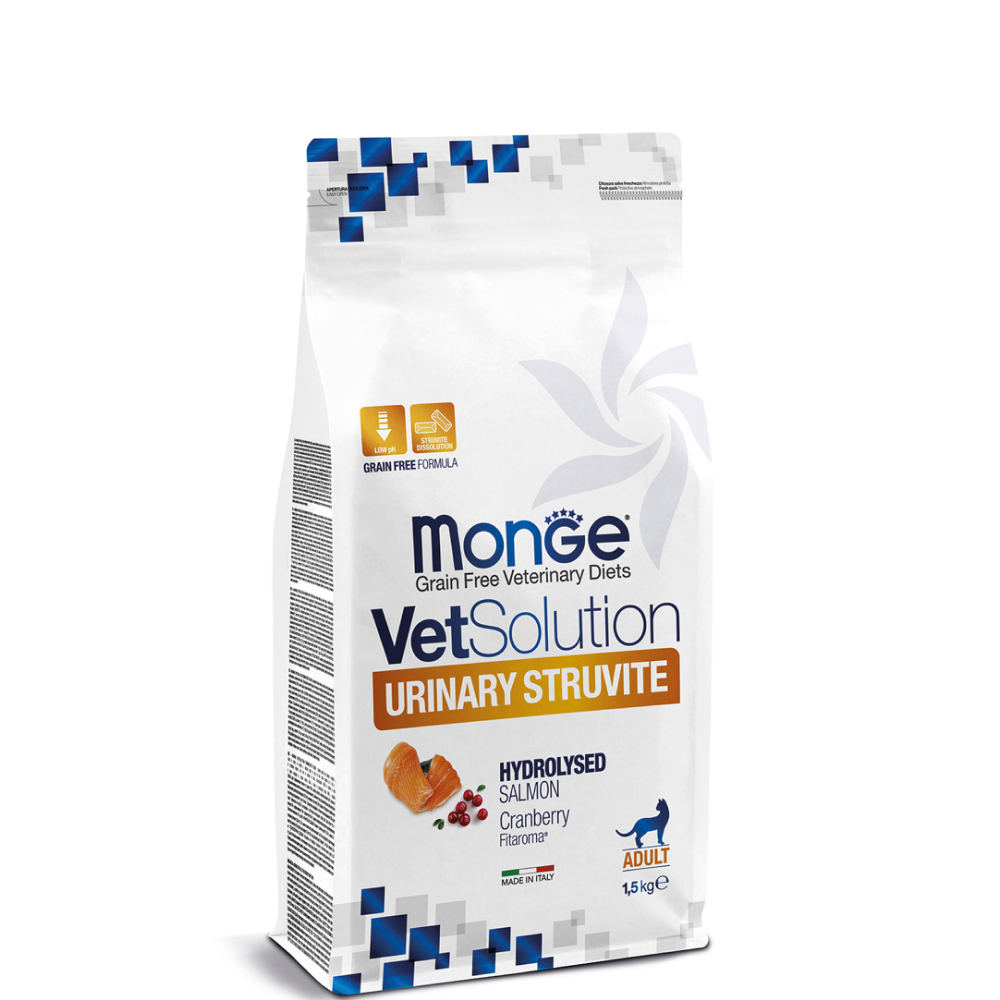 

Monge VetSolution Cat Urinary Struvite Сухой корм для кошек при заболеваниях мочеполовой системы, 1,5 кг