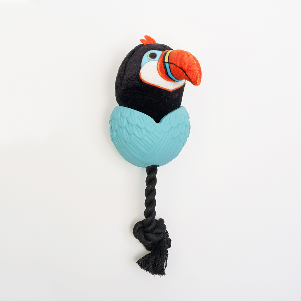 

RURRI Игрушка для собак Тукан, 30х10х12 см, Разноцветный