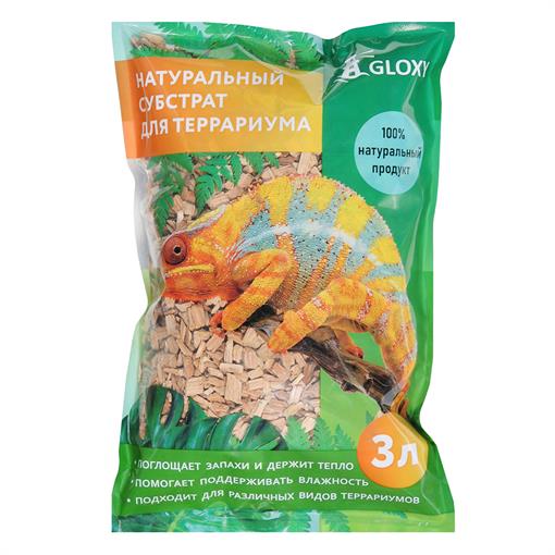 

Gloxy Субстрат натуральный для террариумов Щепа ольхи, 3 л