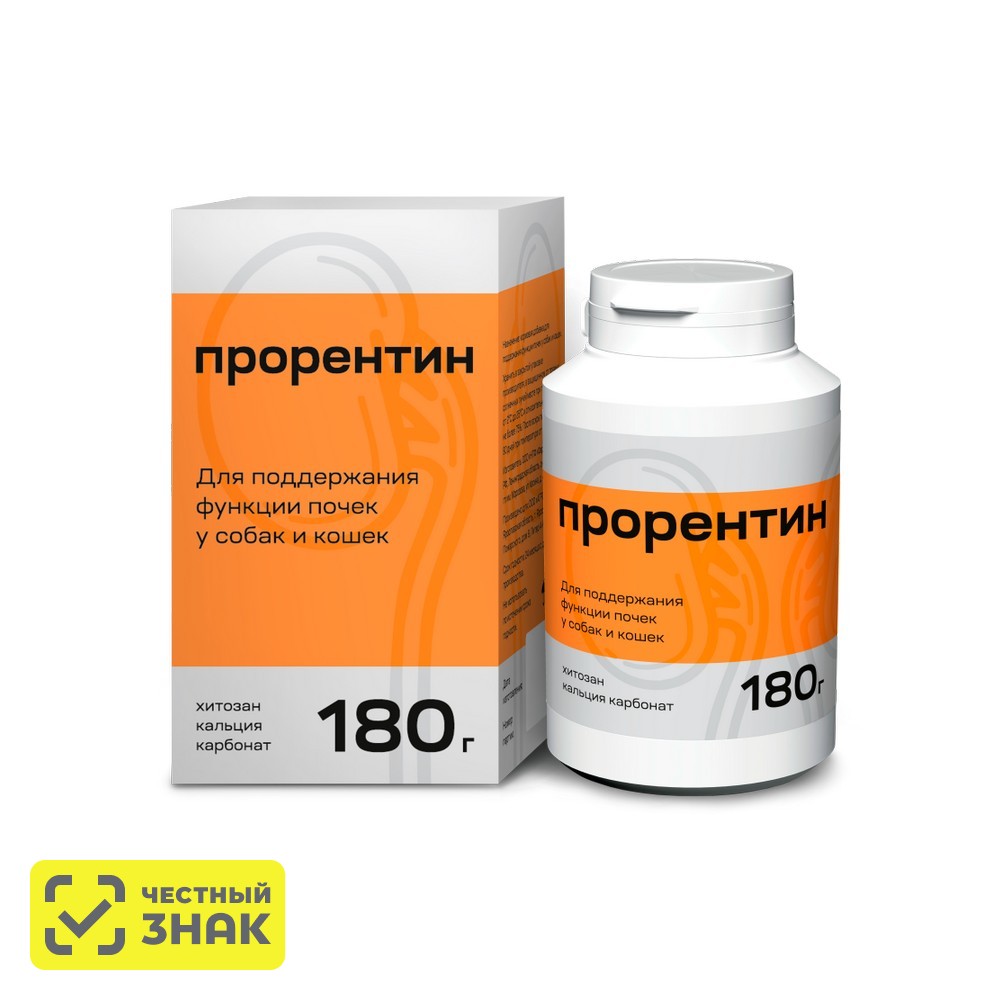 

НПФ ФАРКОС ООО Прорентин Кормовая добавка для поддержания функции почек у кошек и собак, 180 гр.