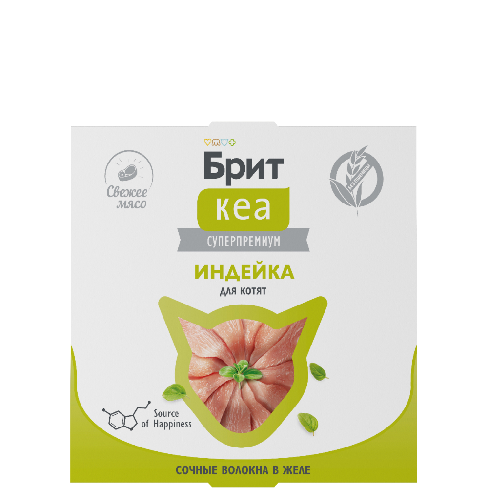 

Brit Кеа Влажный корм (ламистер) для котят, с индейкой в желе, 75 гр.