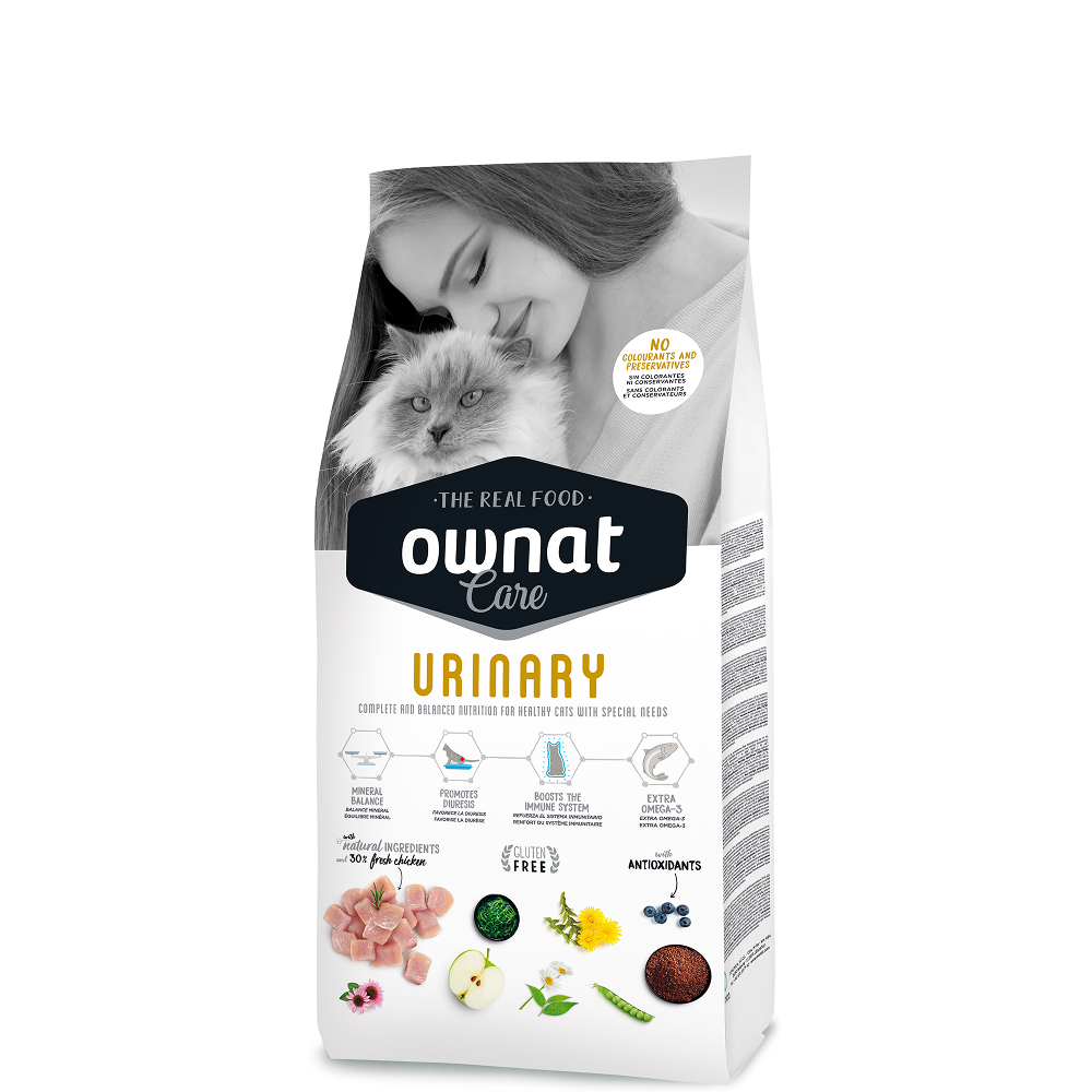 

Ownat Care Urinary Сухой корм для профилактики заболеваний мочевыводящих путей у кошек, с курицей, 1,5 кг