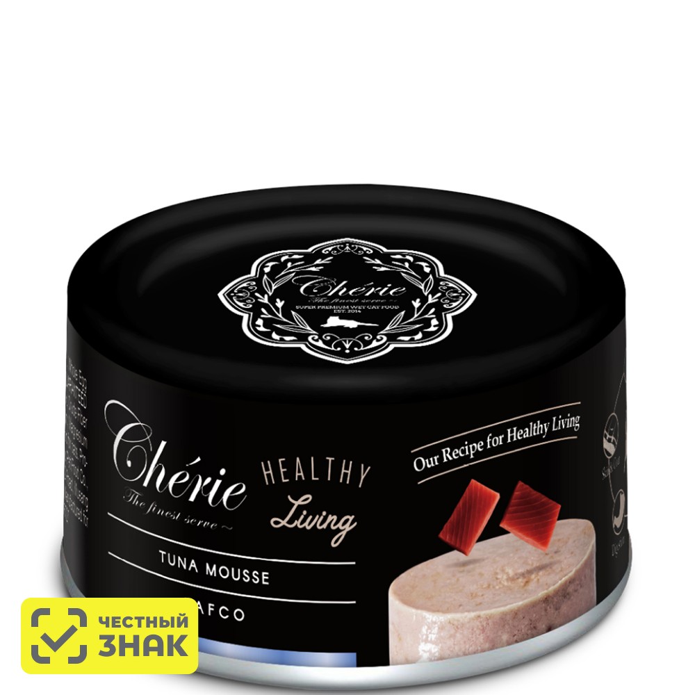 

Pettric Cherie Влажный корм (консервы) для кошек, мусс из тунца, 80 гр.