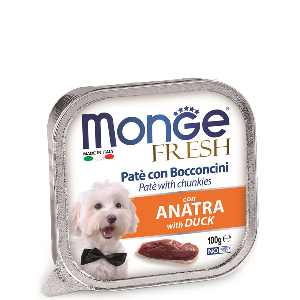 

Monge Fresh Влажный корм (консервы) для собак, нежный паштет из утки, 100 гр.